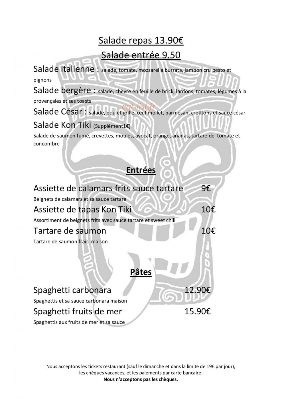 Le Kon tiki — carte page 2