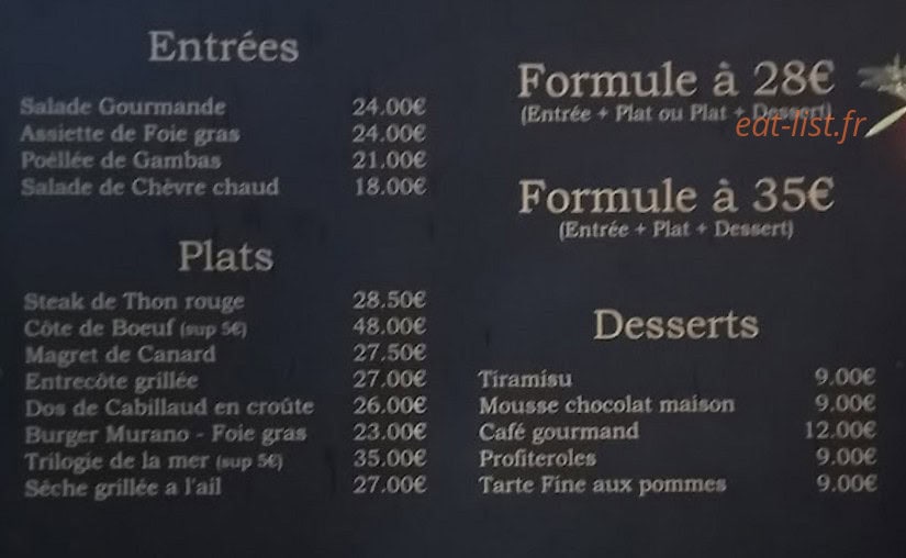 Le Murano — carte page 1