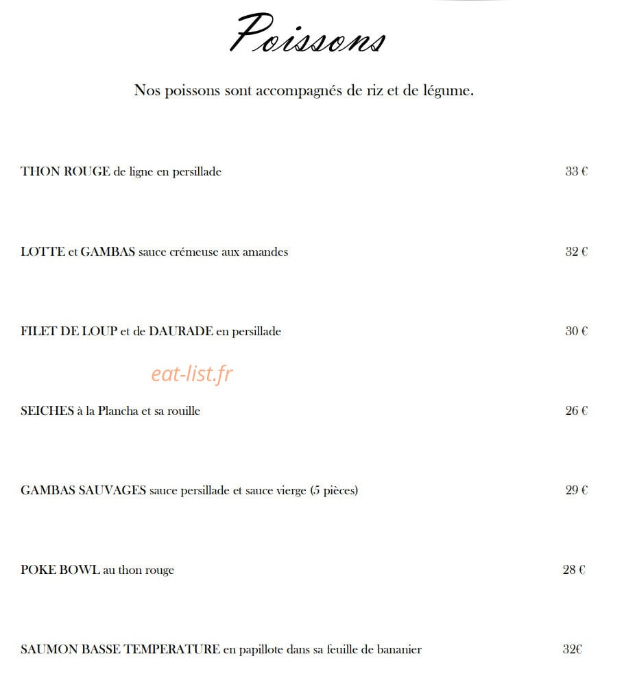 Le Piment Vert — carte page 7