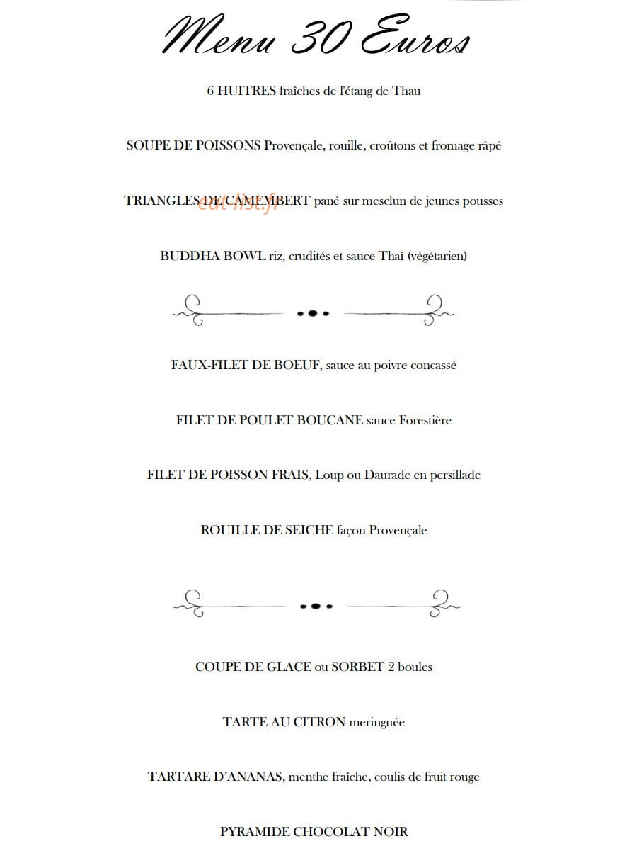Le Piment Vert — carte page 1