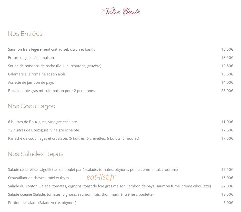Le Ponton — carte page 2