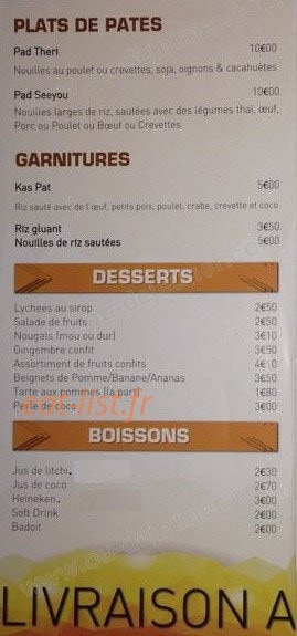 Le Saïgon — carte page 5
