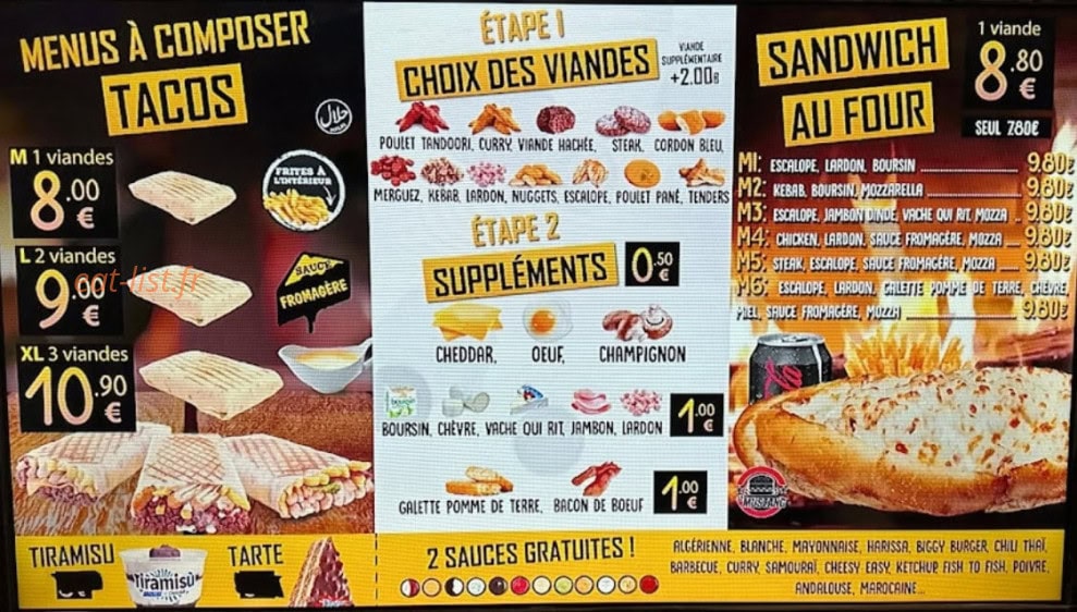 Le Tasty — carte page 6