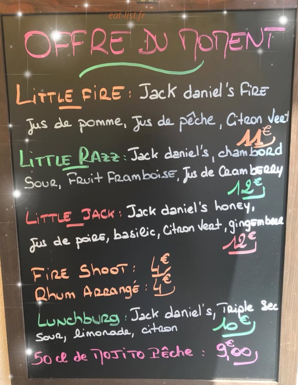 LittleBar — carte page 1