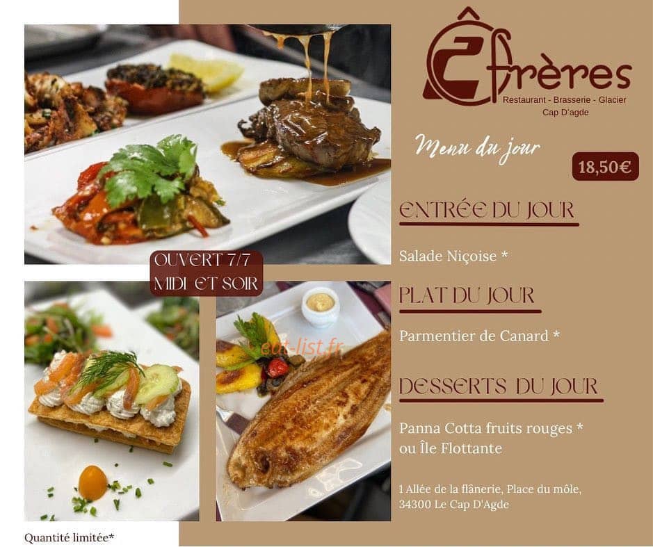 Ô 2 Freres — carte page 1