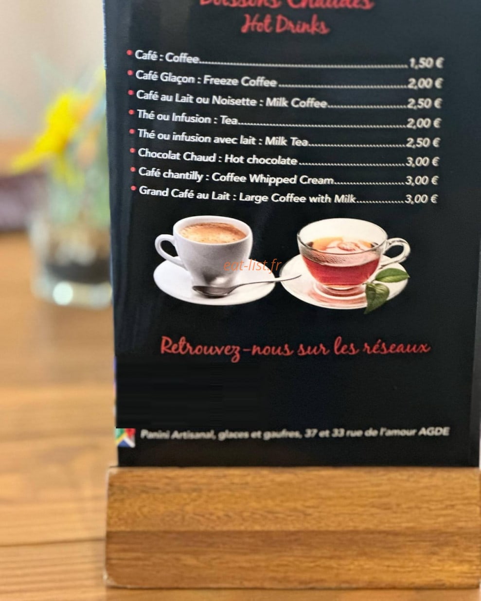 Panini Artisanal, glaces et gaufres — carte page 4