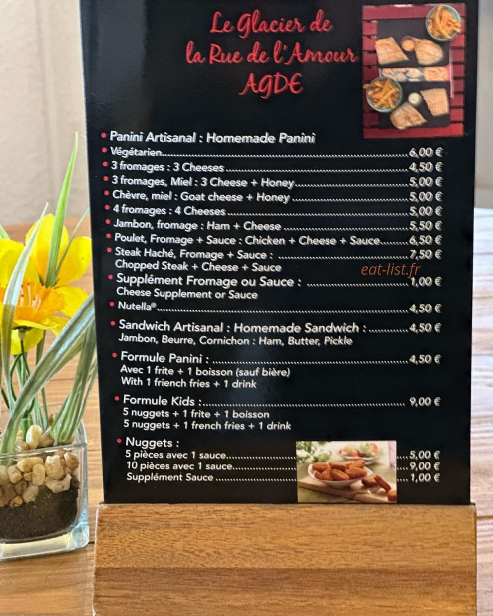 Panini Artisanal, glaces et gaufres — carte page 2