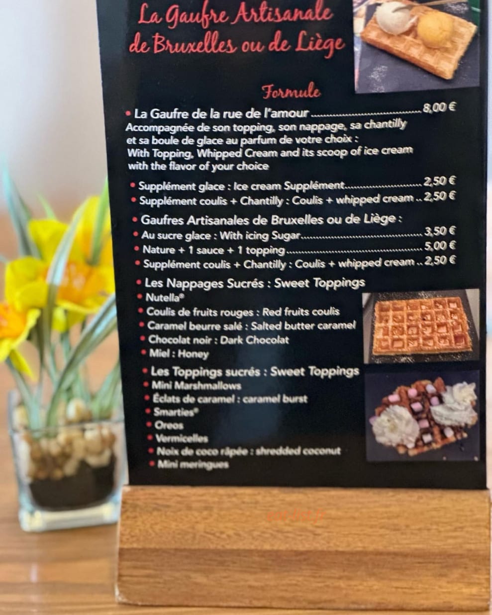 Panini Artisanal, glaces et gaufres — carte page 3