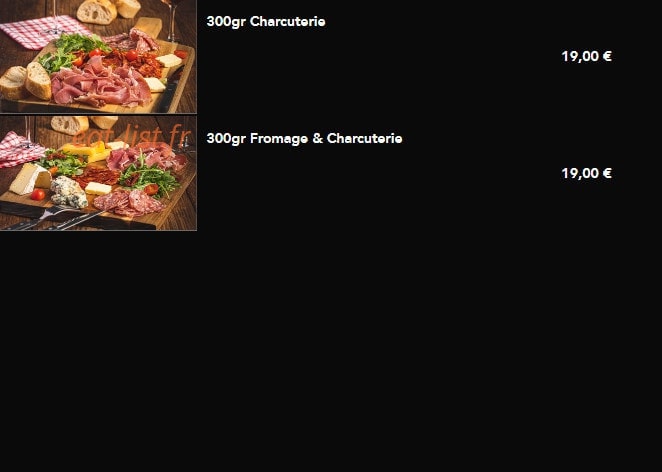 Pizzette — carte page 5