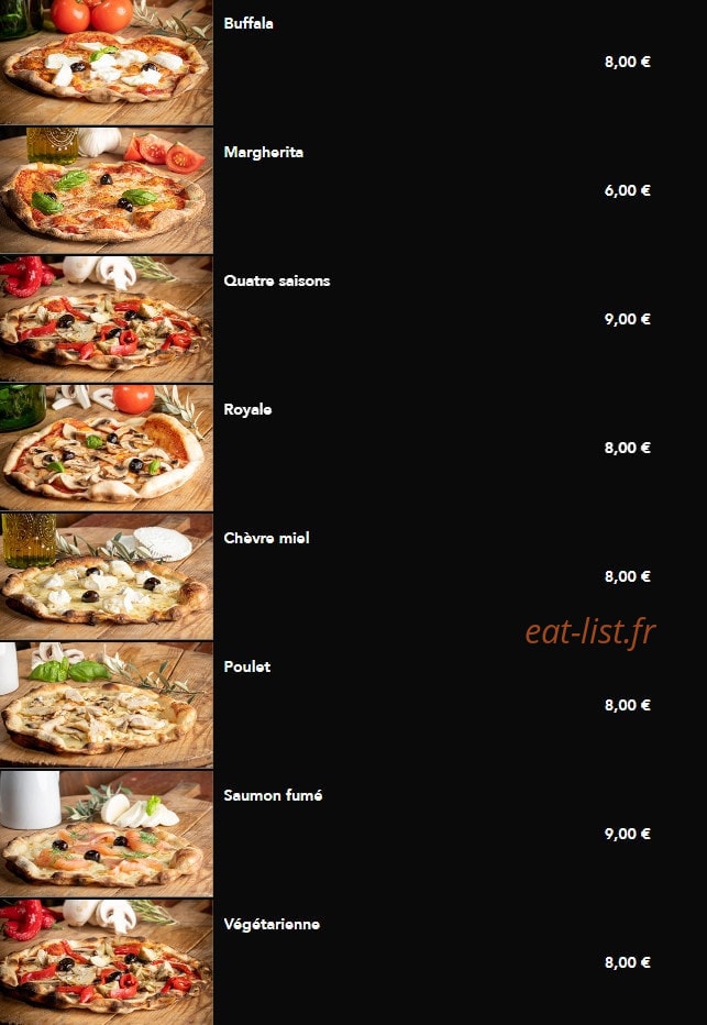 Pizzette — carte page 3