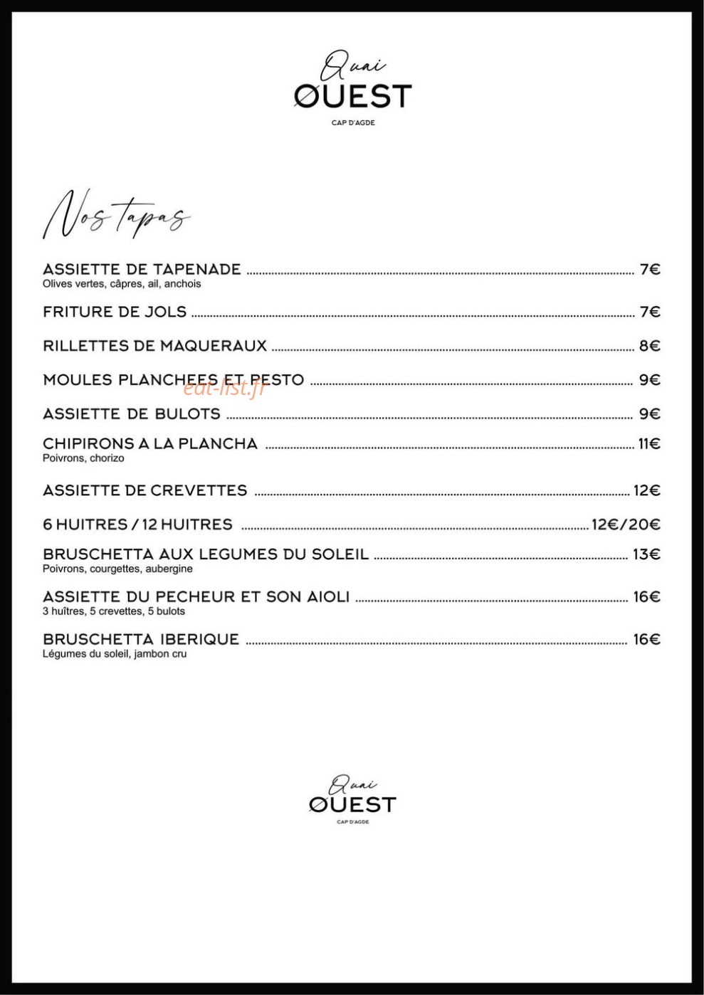 Quai Ouest — carte page 5
