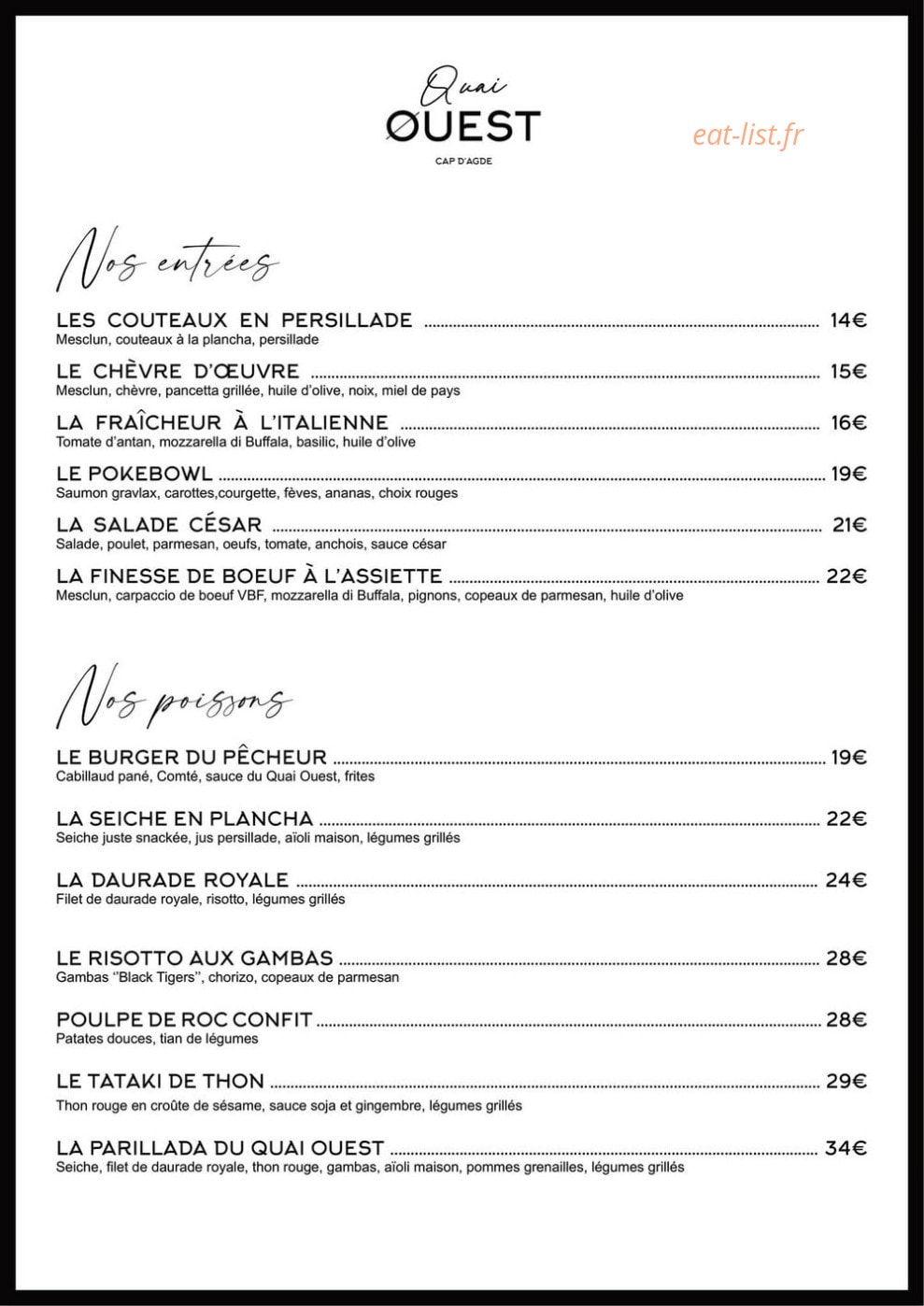 Quai Ouest — carte page 2