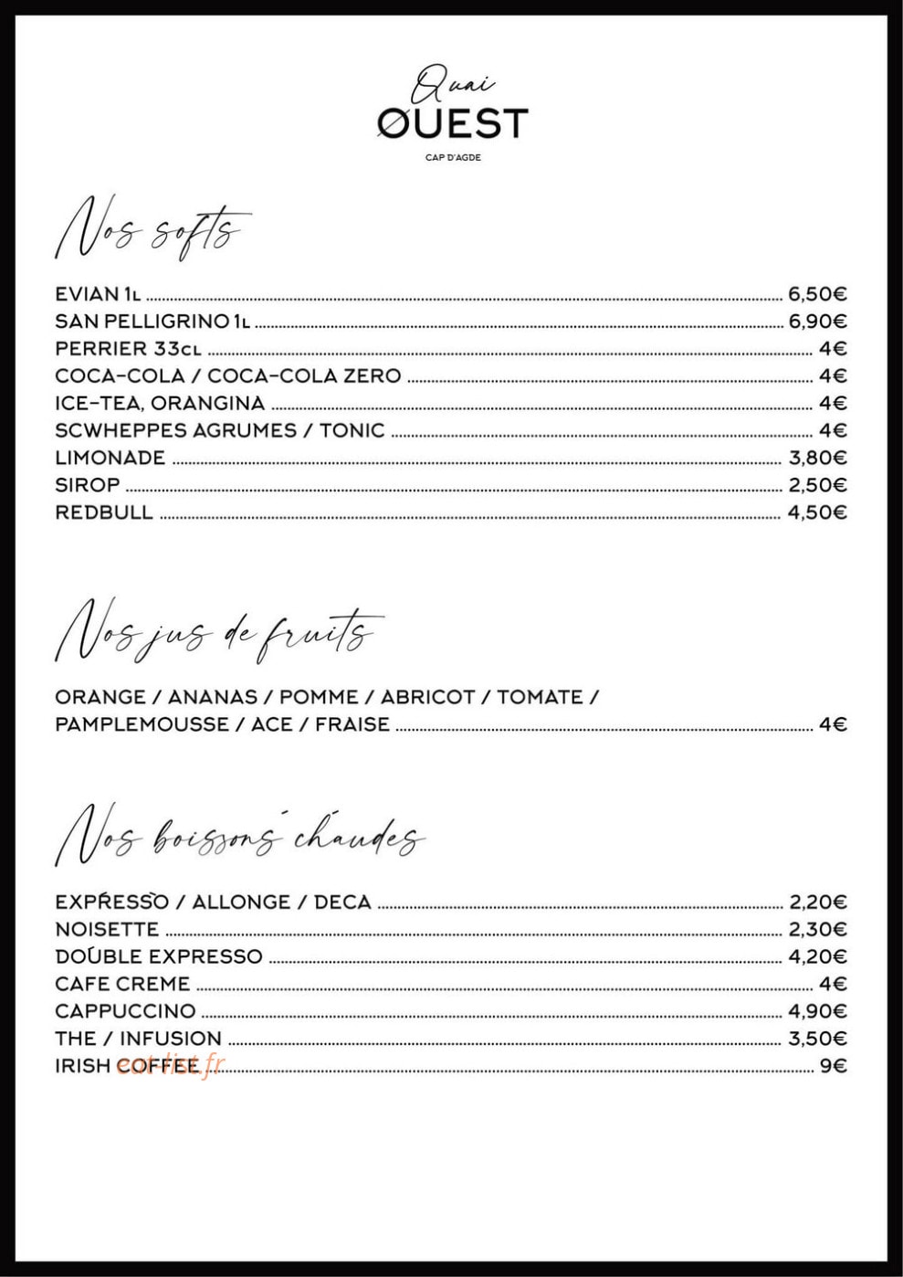 Quai Ouest — carte page 6