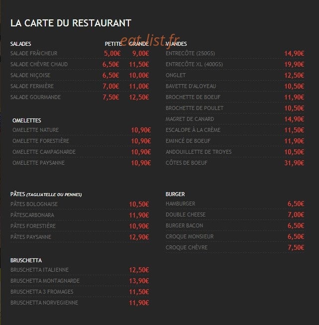 Saveurs du sud — carte page 2