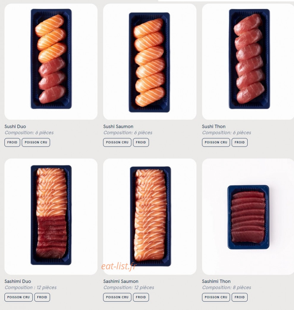 Sushi Daily — carte page 1