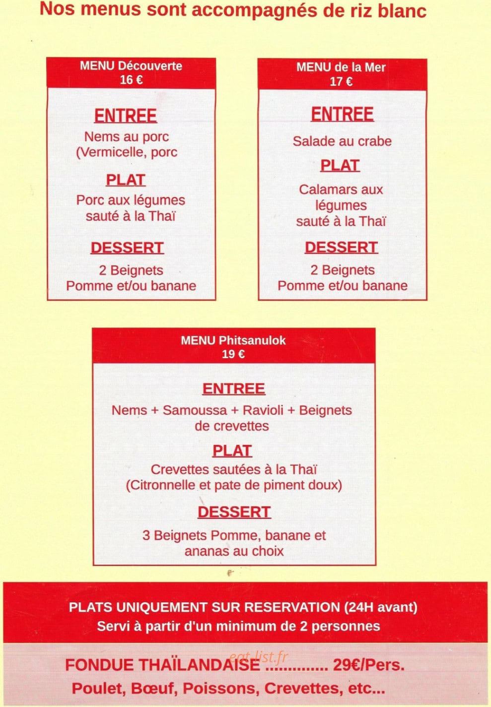 Thaï Phitsanulok — carte page 6