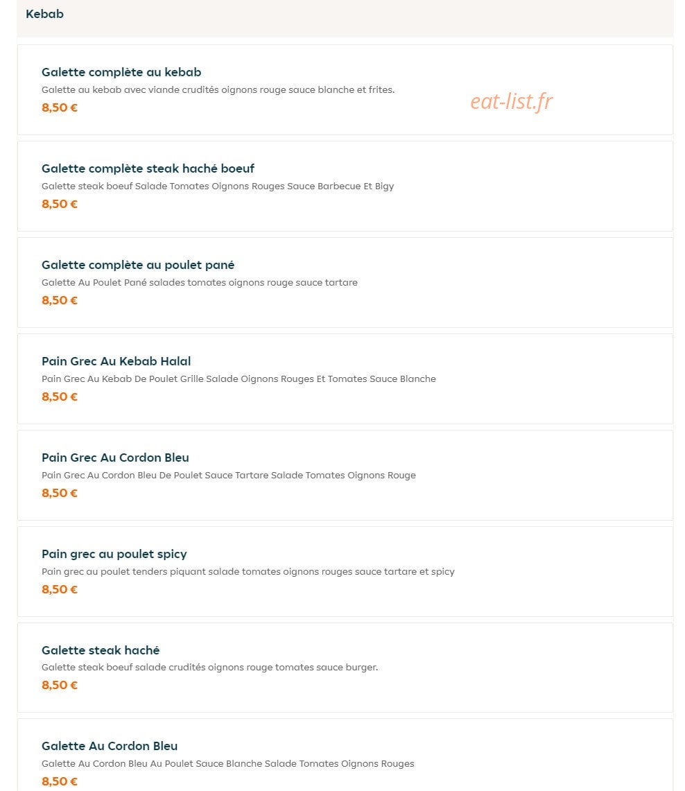 The Butchers Burgers — carte page 7