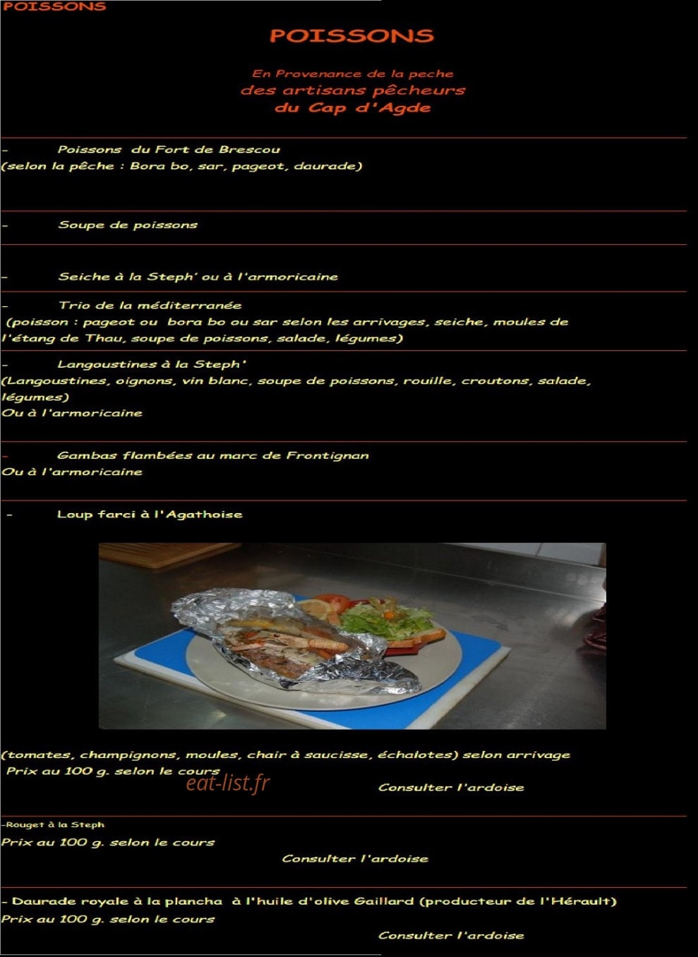 Chez Steph — carte page 8