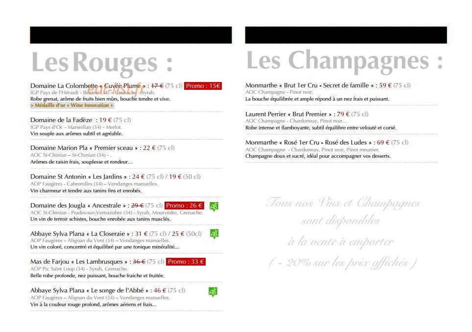 L'Ardoise Du Marché — carte page 3