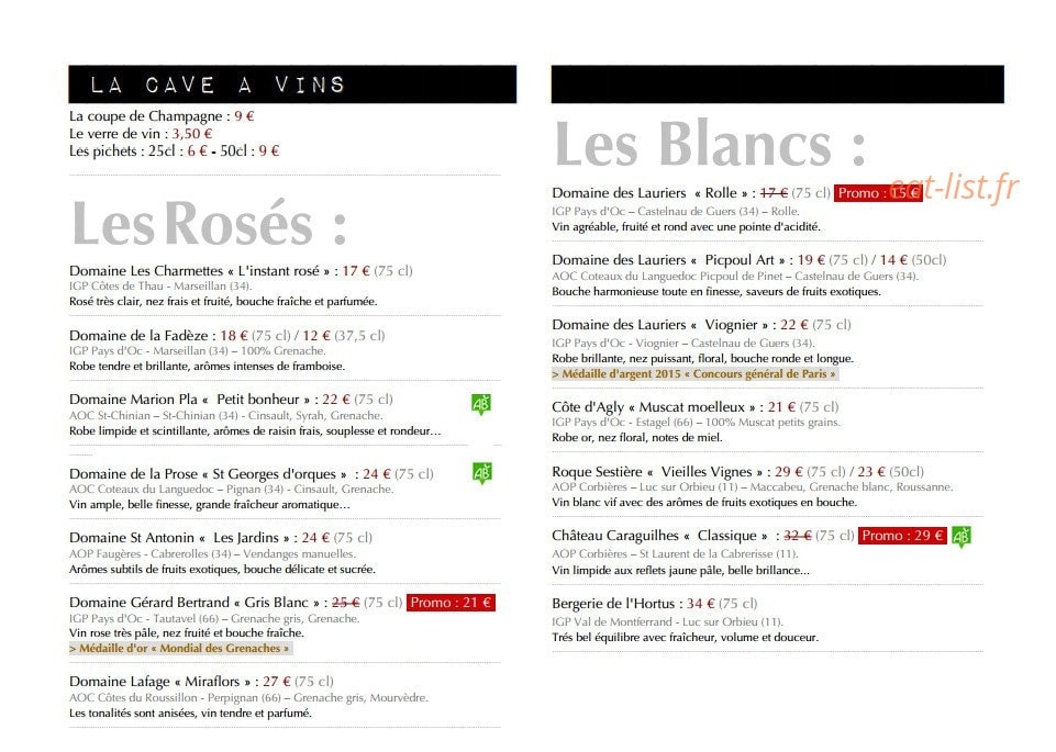 L'Ardoise Du Marché — carte page 2