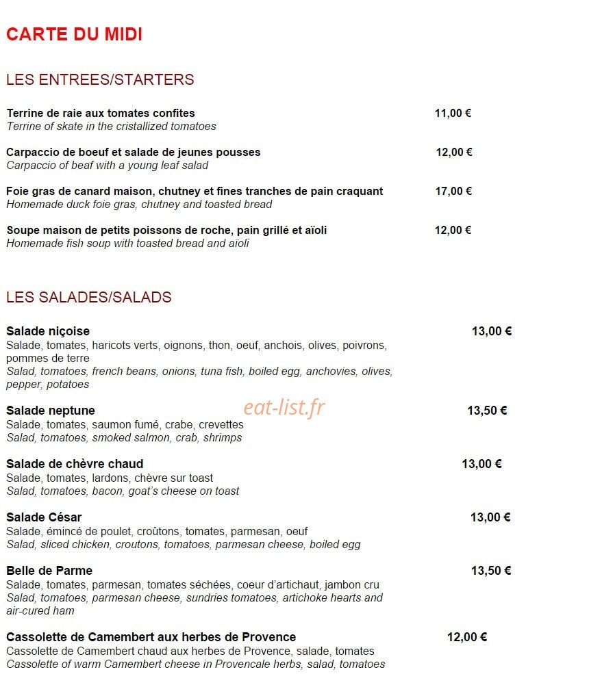 L'Infini — carte page 1