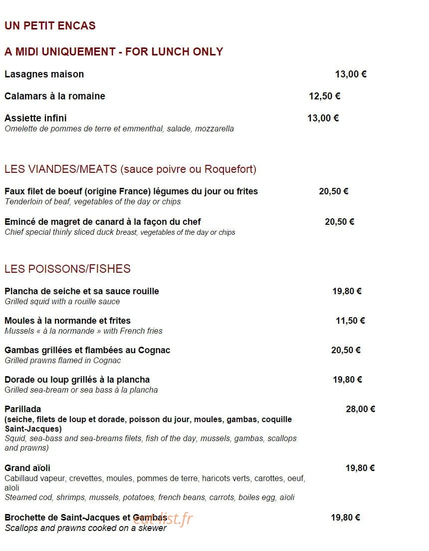 L'Infini — carte page 2