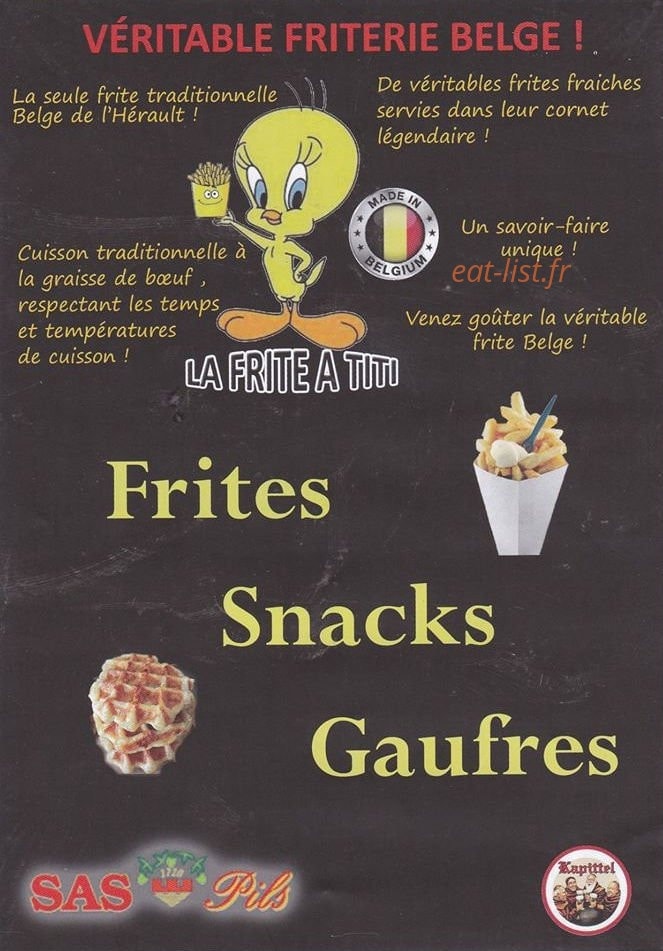 La Frite à Titi — carte page 1