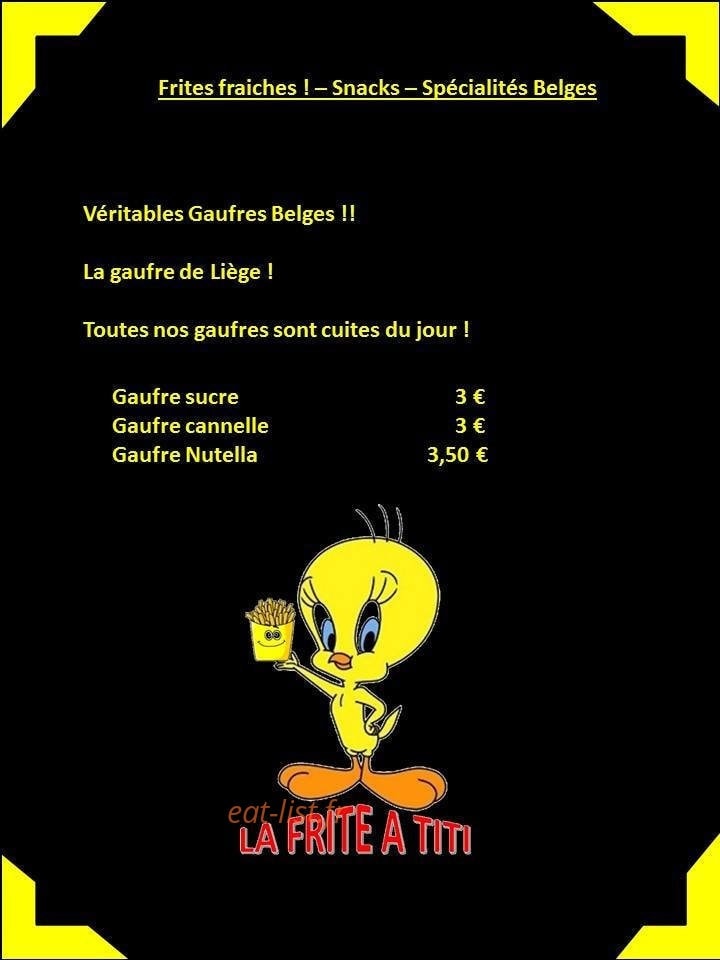La Frite à Titi — carte page 4
