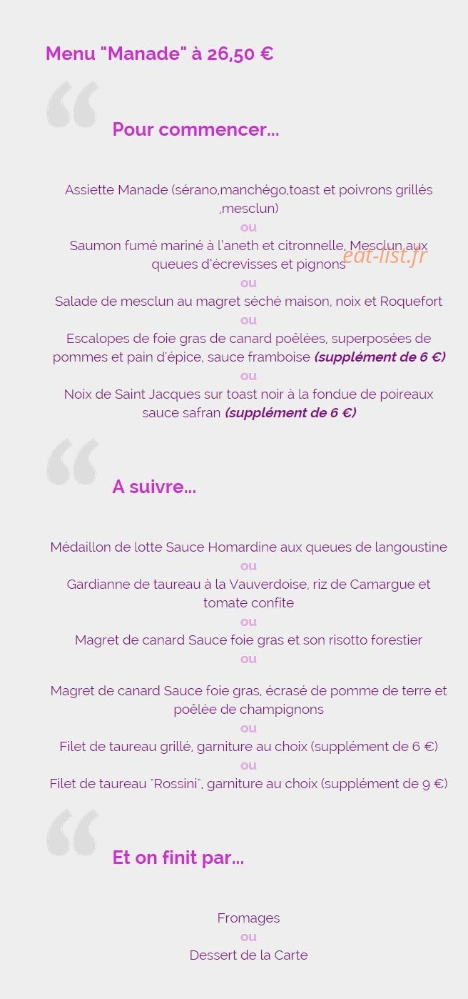La Manade — carte page 3