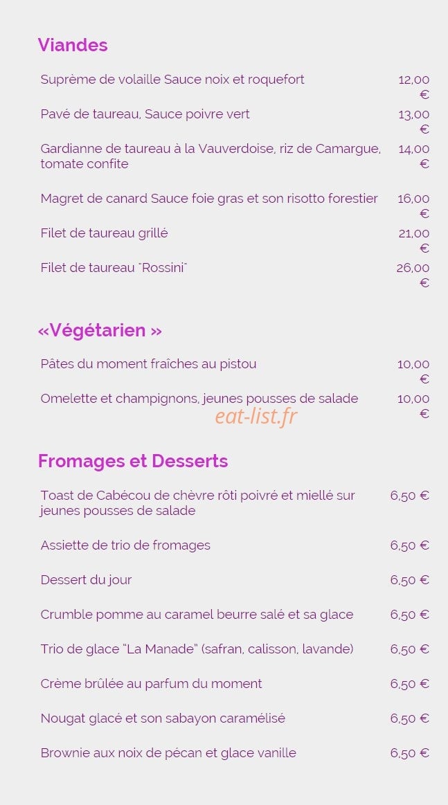 La Manade — carte page 6