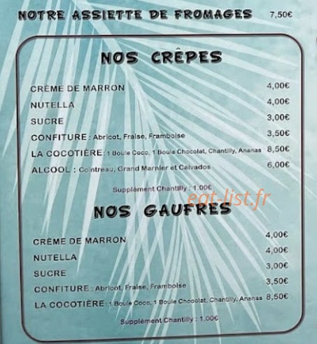 Le Cocotier — carte page 3
