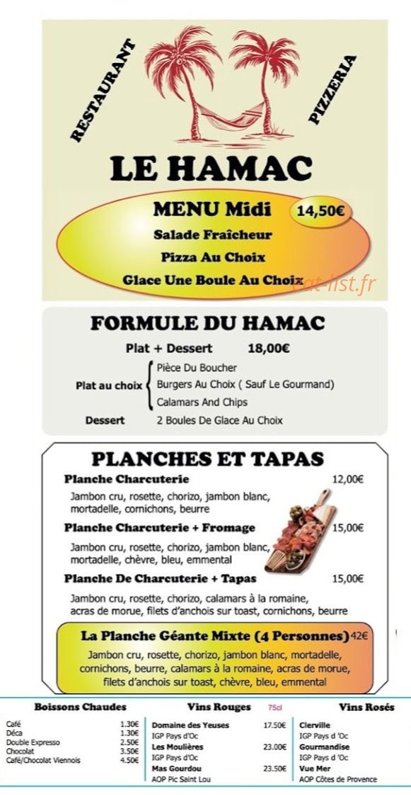 Le Hamac — carte page 2