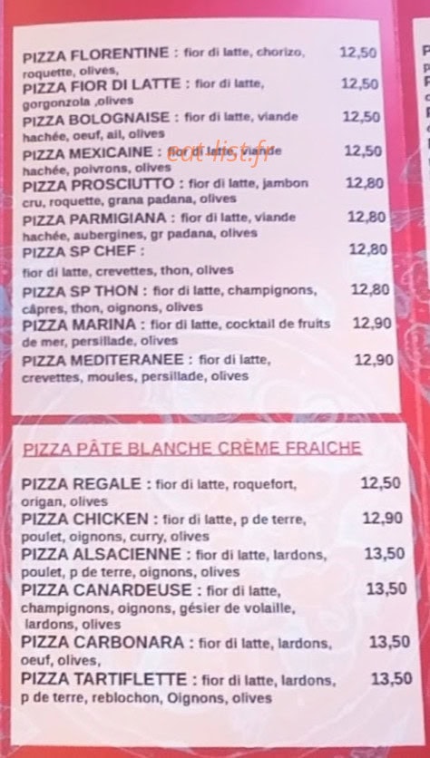 Pizza L’Éphèbe — carte page 2
