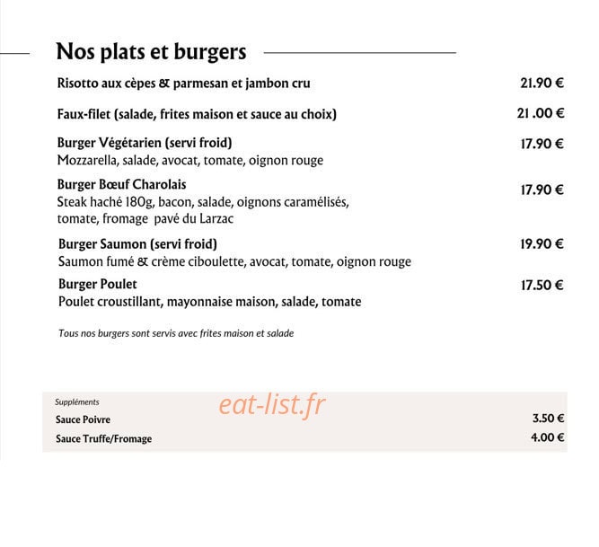 Brasserie Oppidum — carte page 3