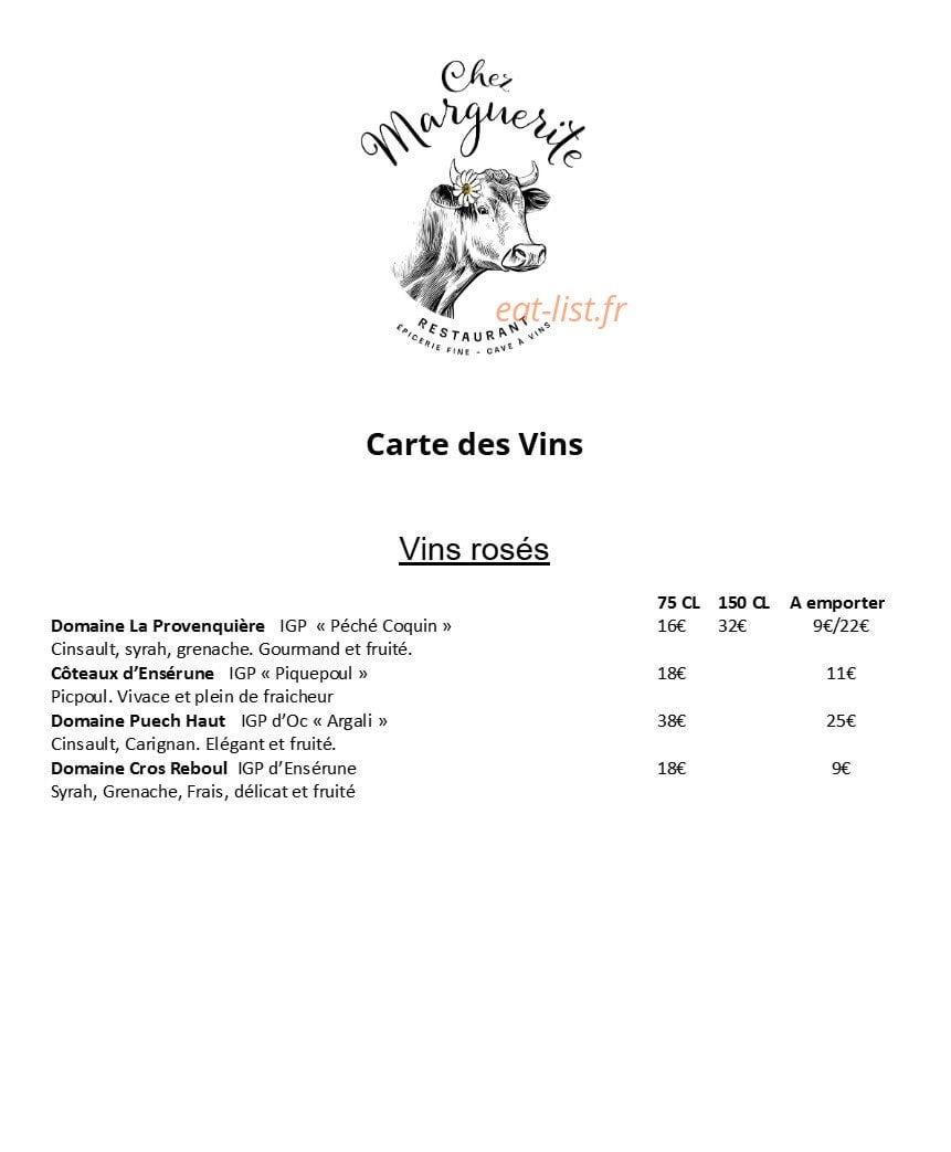 Chez Marguerite — carte page 5