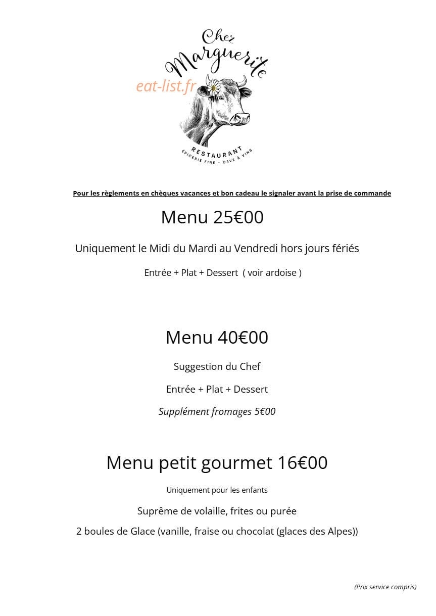 Chez Marguerite — carte page 3