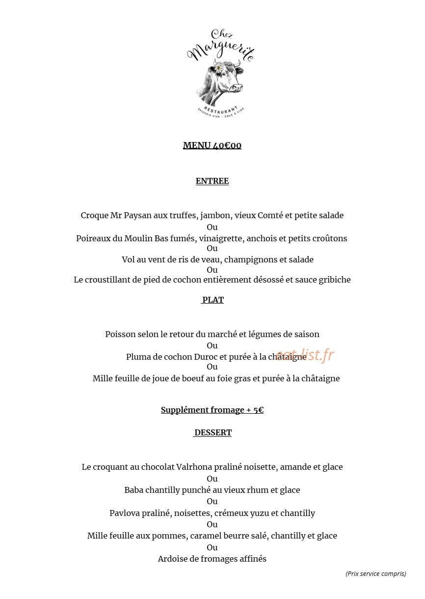 Chez Marguerite — carte page 4