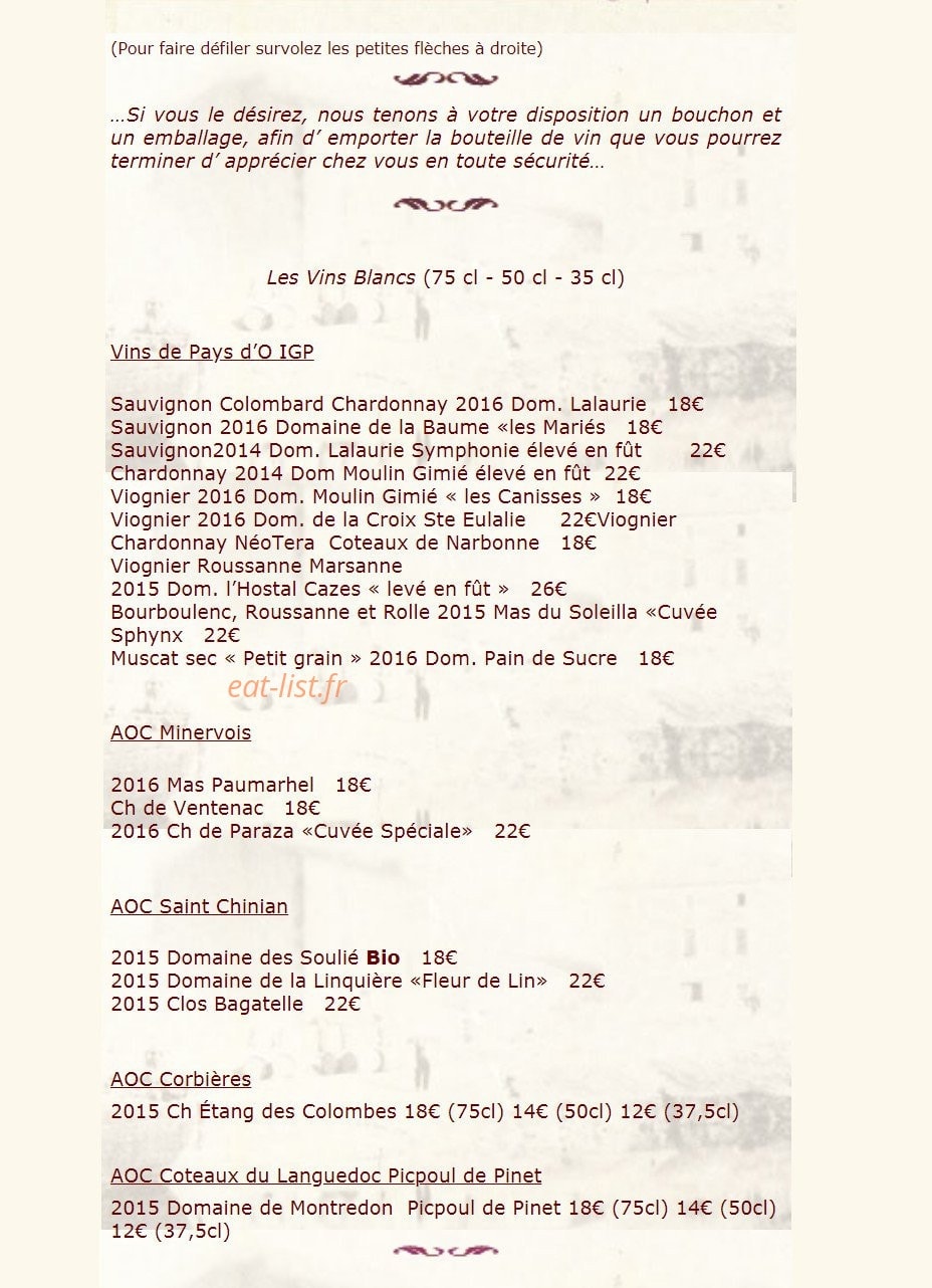 Auberge de la croisade — carte page 7