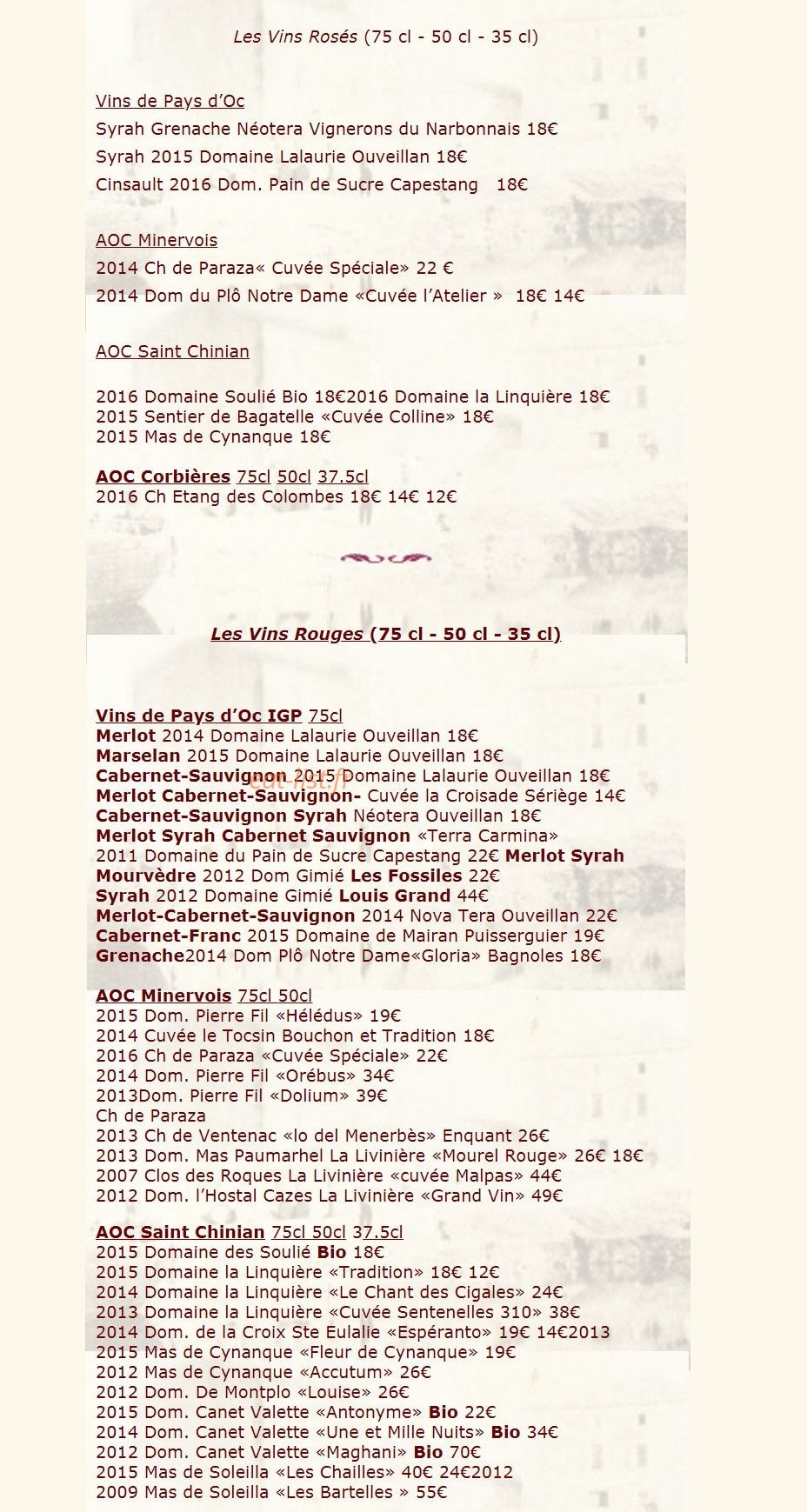 Auberge de la croisade — carte page 8