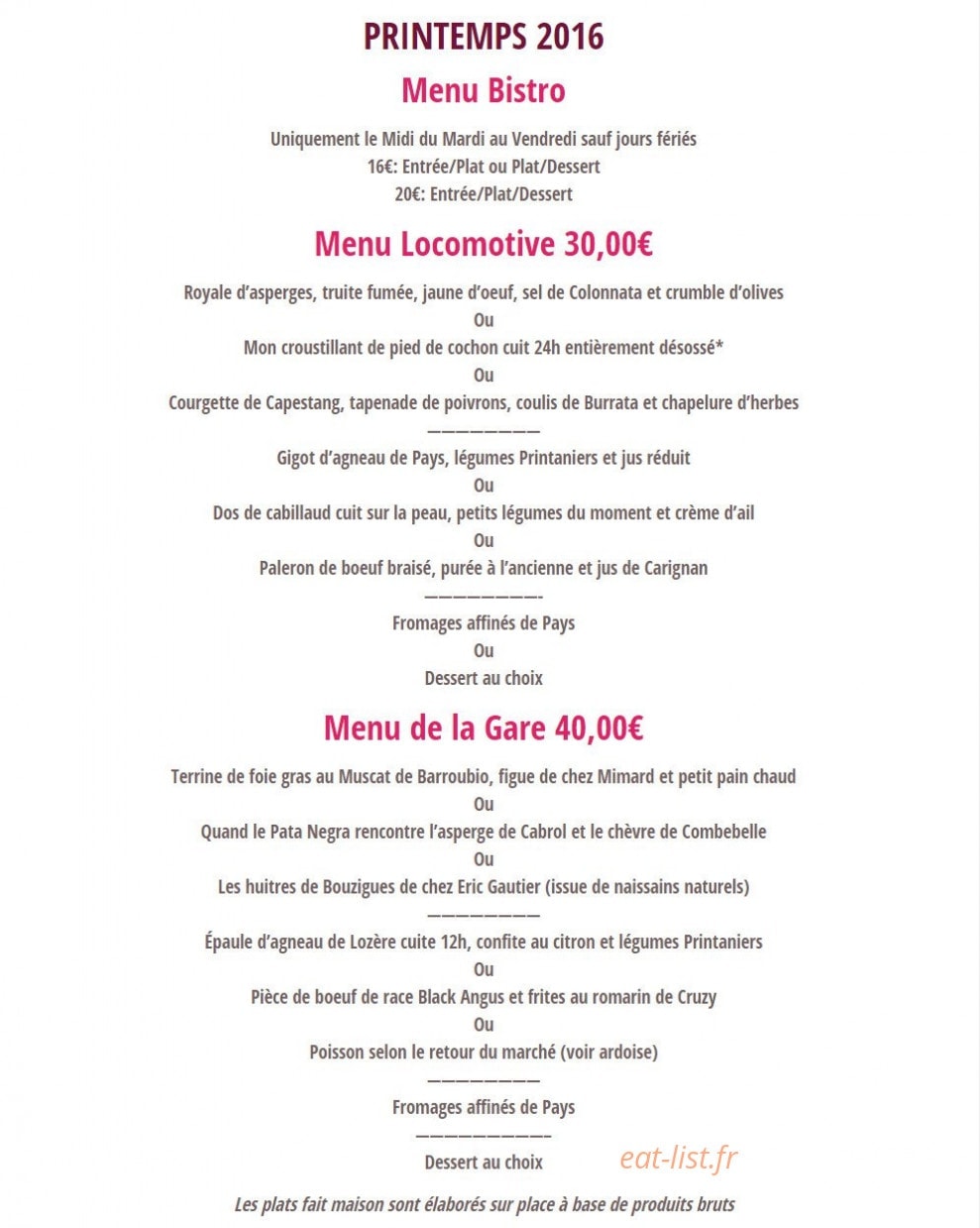 Le Terminus — carte page 1