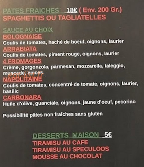 Chez mario — carte page 2