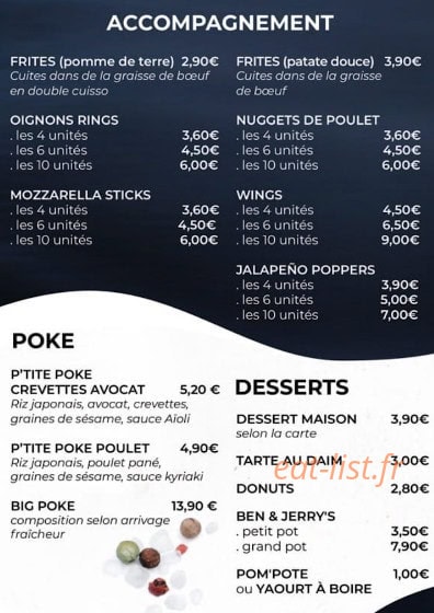 Fabulous Burger — carte page 2