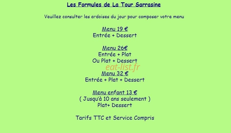 La Tour Sarrasine — carte page 1