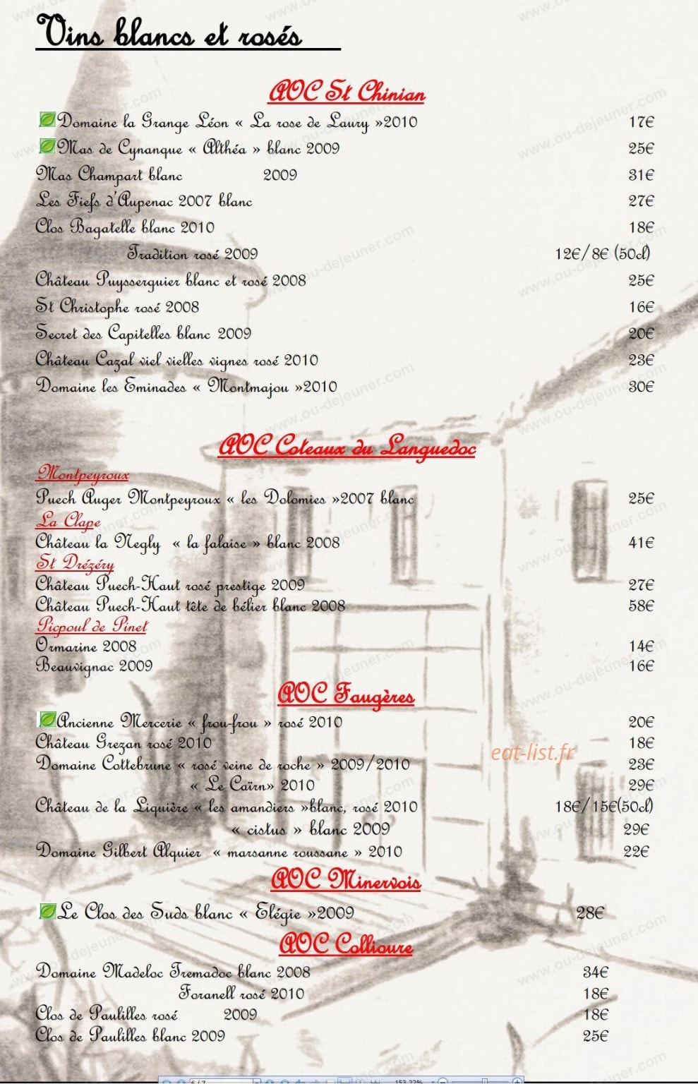 La Table de Roueire — carte page 8