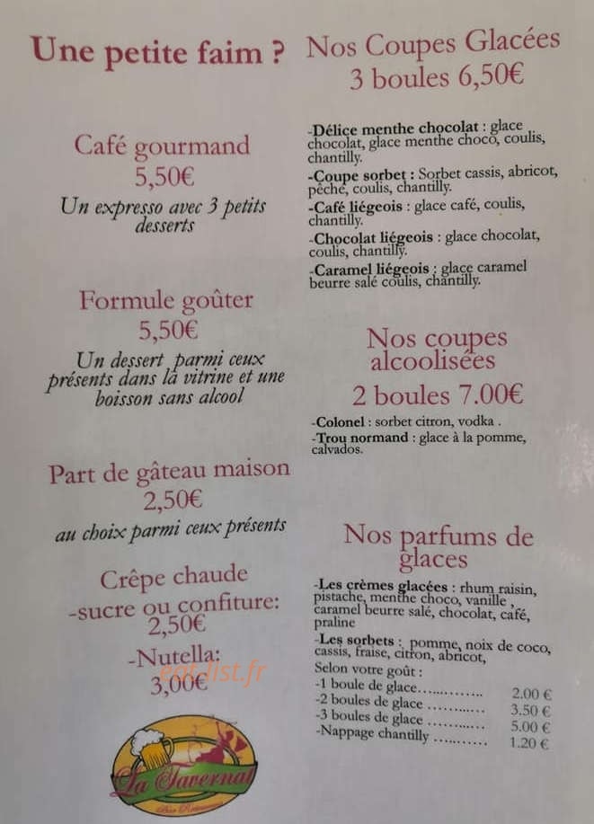 La Tavernat — carte page 1
