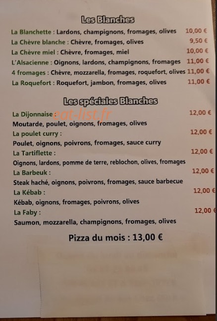 Chez Denis — carte page 2