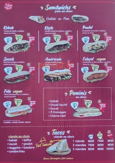 Bodrum kebab — carte page 2