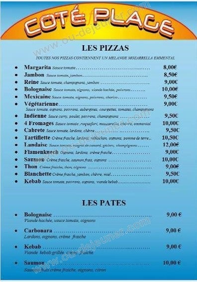 Côté plage — carte page 1