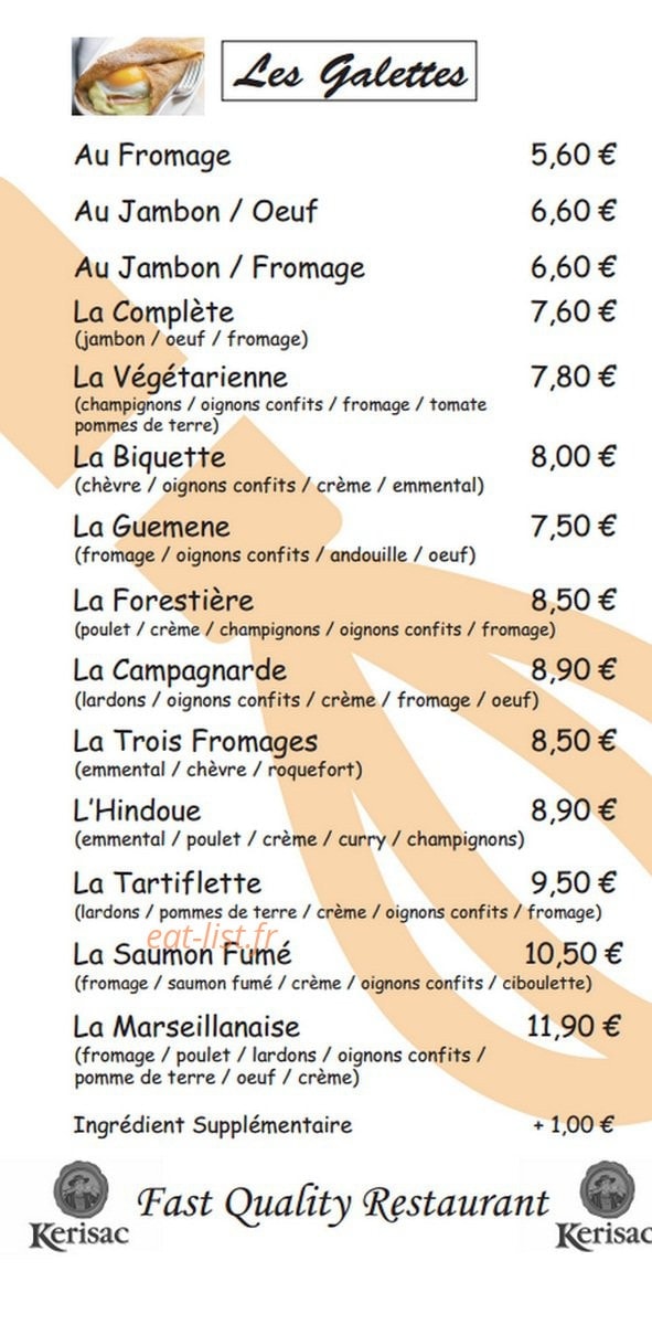 Crêperie The Red'ice — carte page 2