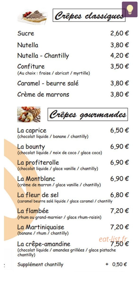 Crêperie The Red'ice — carte page 3